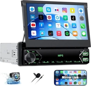 Autoradio Bluetooth 1 Din 7" Bildschirm IPS Touchscreen Radio FM USB Mit Kamera - Bild 1 von 22