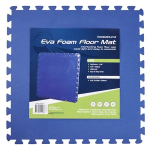 Kookaburra Eva Solid Foam Floor Mats Blue Pack of 4 - Picture 1 of 2