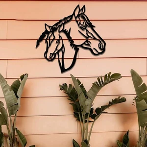 Rusted Metal Horses, Unique Horse Wall Art, Rusted Garden Art, Rusty Wall Decor - Picture 1 of 17