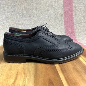 Allen Edmonds Hendrix Brogue Wingtip Oxford Mens 10.5 D Black Leather Shoes - Picture 1 of 10