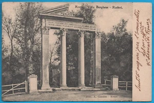 Roma Villa Borghese Ruderi Anno 1913 FP cartolina vintage postcard MA1888 - Imagen 1 de 2