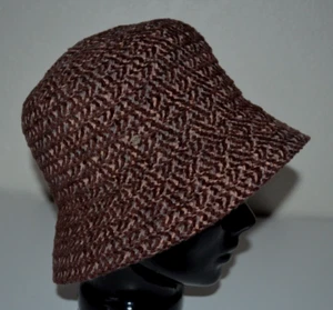 Sombrero Betmar Nueva York Tweed Cloche Estilo Vintage Marrón Tonos Tierra - Imagen 1 de 7