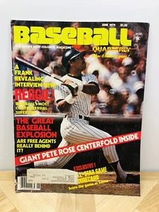 1979 Juni BASEBALL VIERTELJÄHRLICH Reggie Jackson Cover Pete Rose CENTERFOLD - Bild 1 von 6