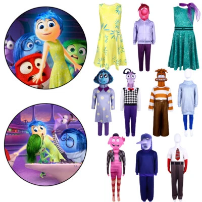 Inside Out 2 Joy Cosplay Costume Kids Adults Halloween Party Show Figure Dress - Image 1 of 4