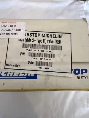 Michelin Airstop Tube PN 092-318-0 7.00-6 / 8.00-6 - Image 1 of 2
