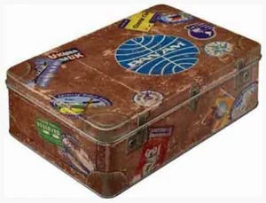 Flat Retro Storage Tin Metal Box PAN AM Logo Travel Case Licensed 2.5L Airlines - Bild 1 von 6