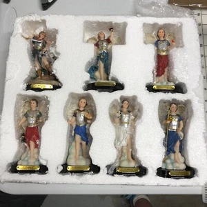 7 Arcángeles Set 5" Archangels Resin Statue Figurines , New - Picture 1 of 12