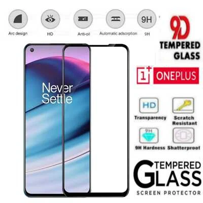 9D Screen Protector For OnePlus Nord , Nord 2 5G , 2T , N20 5G  Tempered Glass - Image 1 of 4