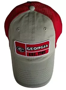 GEORGIA BULLDOGS ERWACHSENE DRUCKKNOPFLASCHE KAPPE MIT GENÄHTEM AUFNÄHER VORNE, ROTER NETZRÜCKEN - Bild 1 von 5