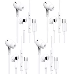 Paquete de 4 Auriculares Auriculares iPhone 15 Pro Max / Galaxy S24 Ultra Auriculares Auriculares - Imagen 1 de 20