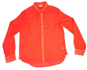 American Eagle Outfitters rote transparente Bluse Damen Größe M Business Freizeit - Bild 1 von 9