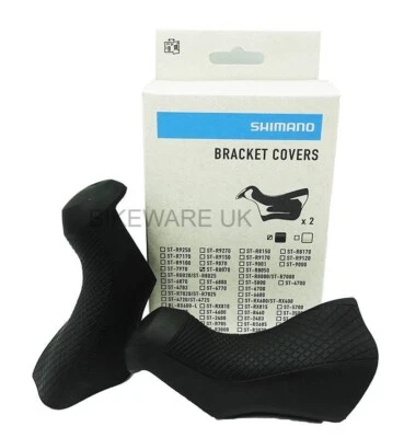 Shimano Ultegra Di2 ST-R8070 Bracket Covers Rubber Lever Hood Y0E698010 - Black - Image 1 of 4