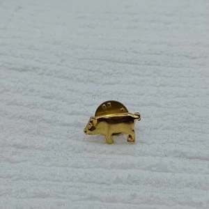Gold Tone Pig Lapel Hat or Tie Pin - Picture 1 of 6