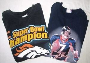 John Elway Denver Broncos Superbowl 1998 Vintage Tee T Shirt Lot Mens Size Large - Picture 1 of 8