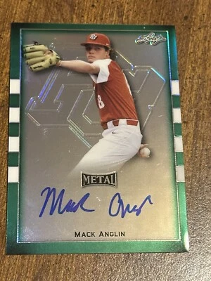 MACK ANGLIN 2018 Leaf PERFECT GAME GREEN AUTOGRAPH #2/10 CLEMSON, ROYALS - Image 1 of 4