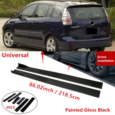 86" Universal For Mazda 5 06-10 Side Skirt Lip Extension Splitter Rocker Panel - Image 1 of 4