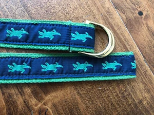 Belt Accesories Unlimited Of Maine Youth Size Med Blue With Green Alligators - Picture 1 of 3