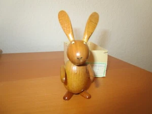 DDR Erzgebirge Osterhase mit Kiepe 9 cm hoch Geno-Holz Marienberg OVP - Bild 1 von 6