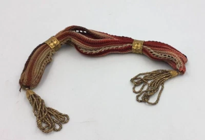 19th Cent. Misers Purse, 2 Gold Plated Rings & Beaded Tassles - Image 1 of 4