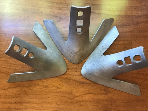 3X John Deere Y8-47 Cultivator Plow Point Sweep Tiller Farm Decor Antique Metal Cover