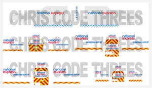 1/76 Code 3 recovery decals set suit Oxford Diecast models - National Express - Picture 1 of 1