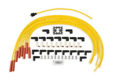 Juego de cables de bujía ACCEL 4040 - 8 mm - amarillo con botas rectas naranjas Foto 1 de 4