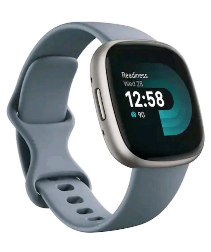 Google Fitbit Versa 4 Platinum Smartwatch Aluminum Case - Image 1 of 4