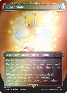 IN HAND- Super State - RAINBOW FOIL -Secret Lair x Sonic - NM Magic MTG - Picture 1 of 1