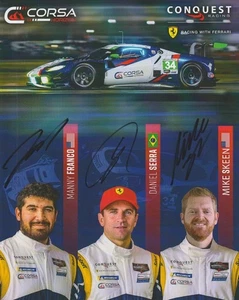 2025 Conquest Racing Ferrari 296 GT3 GTD signed Petit Le Mans IMSA Hero Card - Picture 1 of 2