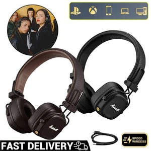 Brown Black Bluetooth Foldable On Ear Headphone for Marshall Headphones Major IV - Picture 1 of 15