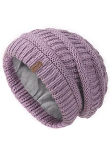 Winter Hats for Women Fleece Lined Knit Beanie Hats Slouchy Warm Beanies Ski ... - Picture 1 of 5