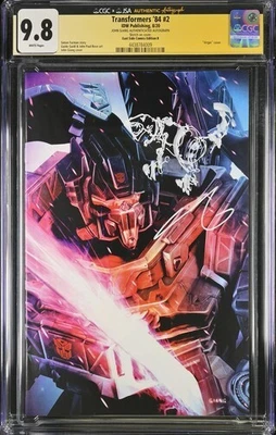 Transformers 84 #2 Virgin CGC 9.8 John GIANG firmado y comentario GRIMLOCK LTD/500 Foto 1 de 2