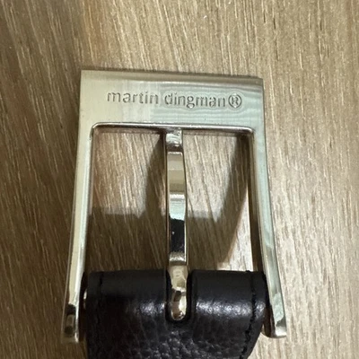 Martin Dingman Genuine Saddle Leather Casual Dress Black Belt Mens 42 USA  - Image 1 of 4