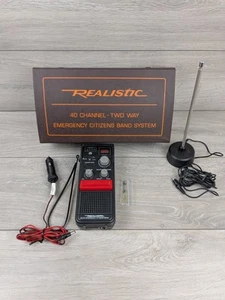 Realistic 40-Channel Two Way Emergency Citizens Band System**Vintage** In Box - Zdjęcie 1 z 10