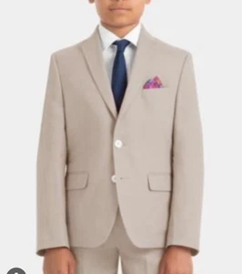 NWT Lauren Ralph Lauren Boys Classic Fit Linen Sport Coat Tan Beige Size 10R - Picture 1 of 22