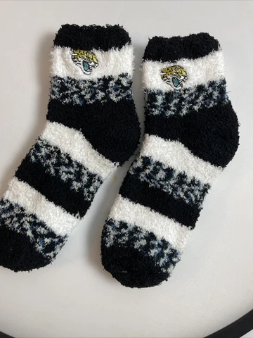 2 PAIR SET! Jacksonville Jaguars  FBF Women’s Cozy Fuzzy Sleep Socks. OSFM (FZ1) Cover