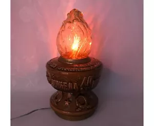 Antorcha de luz nocturna vintage - Luz nocturna eléctrica soviética URSS lámpara cerámica vidrio - Imagen 1 de 10