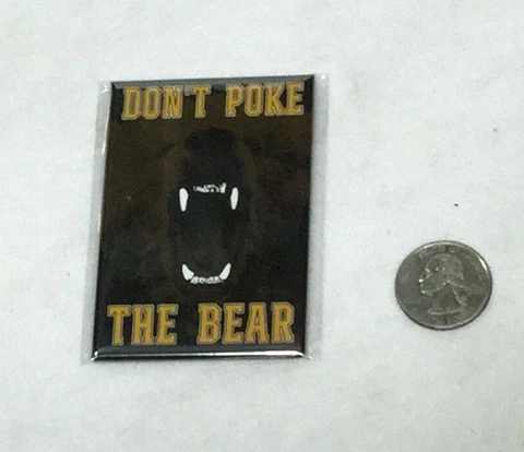 Bruins Themed Dont Poke the Bear Flat Logo Magnet Bostons Slogan FREESHIP Cover