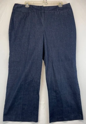 Larry Levine Pants WOMENS 16P Petite Short Navy Blue Dress Pant (1092) - Image 1 of 4