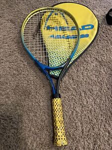 HEAD Andre Agassi 23 Tennis Racquet 3 5/8 Grip w/ RARE Yellow & Blue Zip Cover