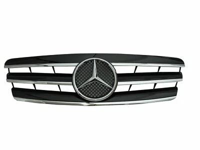 W203 2000-2007 4D/5D Sedan/Wagon GRILLE/GRILL 3FIN CROMADO/PRETO Mercedes-Benz - Imagem 1 de 2