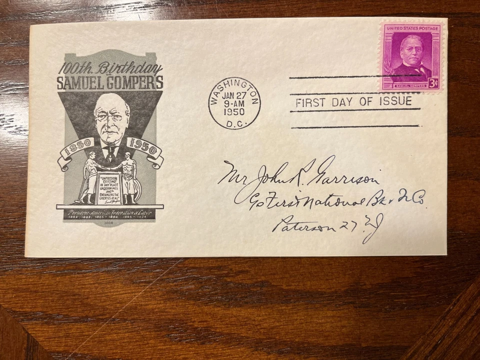u.s. first day covers 1940 s - Scott 988 - Samuel Gompers - Image 1 of 1