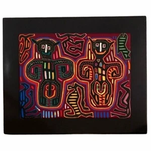 Vintage Mola Kuna Indian Wall Art Textile Fiber Panama - Picture 1 of 9