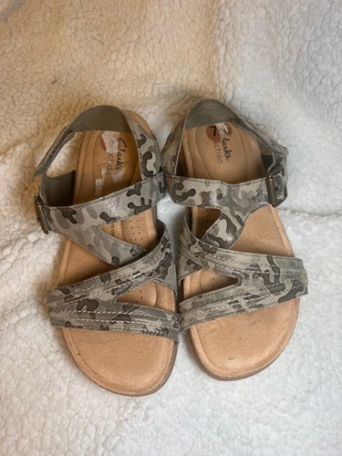 Sandali donna regolabili Clarks Collection Brynn Step pelle mimetica misura 7 5