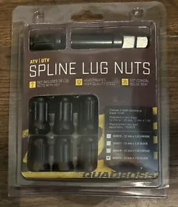QuadBoss Spline Lug Nuts 12x1.5 Black 608819 New - Picture 1 of 2