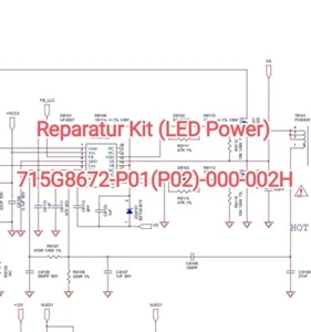 Reparatur Kit für Netzteil PHILIPS 715G8672-(P01) P02-000-002H LED - Afbeelding 1 van 4