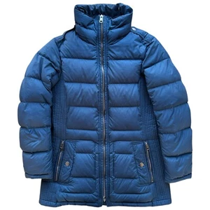 Damen Burberry Brit Mareton Daunen Puffer Mantel mit Kapuze Schwarz Größe M OHNE GÜRTEL - Bild 1 von 16