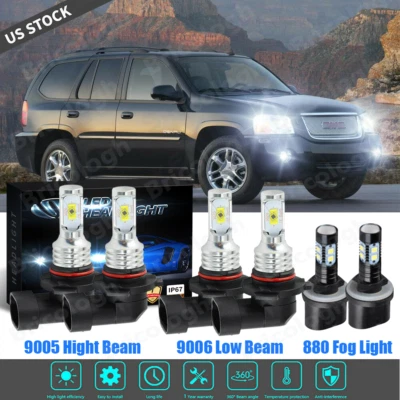 Комбинированные светодиодные противотуманные фары 9005 9006 880 для GMC Envoy 2002-2009 годов выпуска лампы 6000K - Изображение 1 из 4