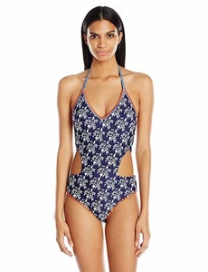 Jessica Simpson Women's Vine About It Cut-Out Maillot One-Piece Swimsuit, Large - Picture 1 of 2