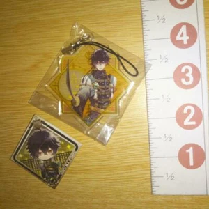 A63110 Sengoku Night Blood / Acrylic strap + Can badge / Kuroda Kanbee - Picture 1 of 4